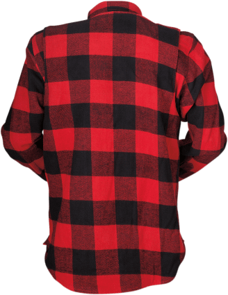 red and black flannel shirt