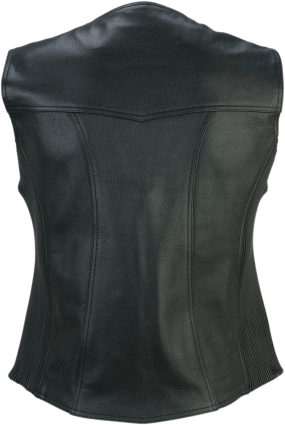 women's leather vest