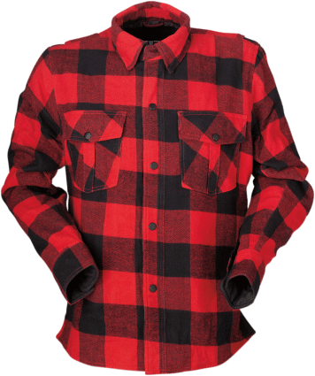 red and black flannel shirt