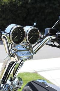 thrashin supply risers with dual gauge mount in chrome