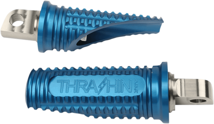 取寄せ】 スラッシン サプライ THRASHIN SUPPLY CO. TSC-2017-4-SR Rear Burnout Footpegs  Blue Softail Burnout フッ #DRAG SPECIALTIES #16202074